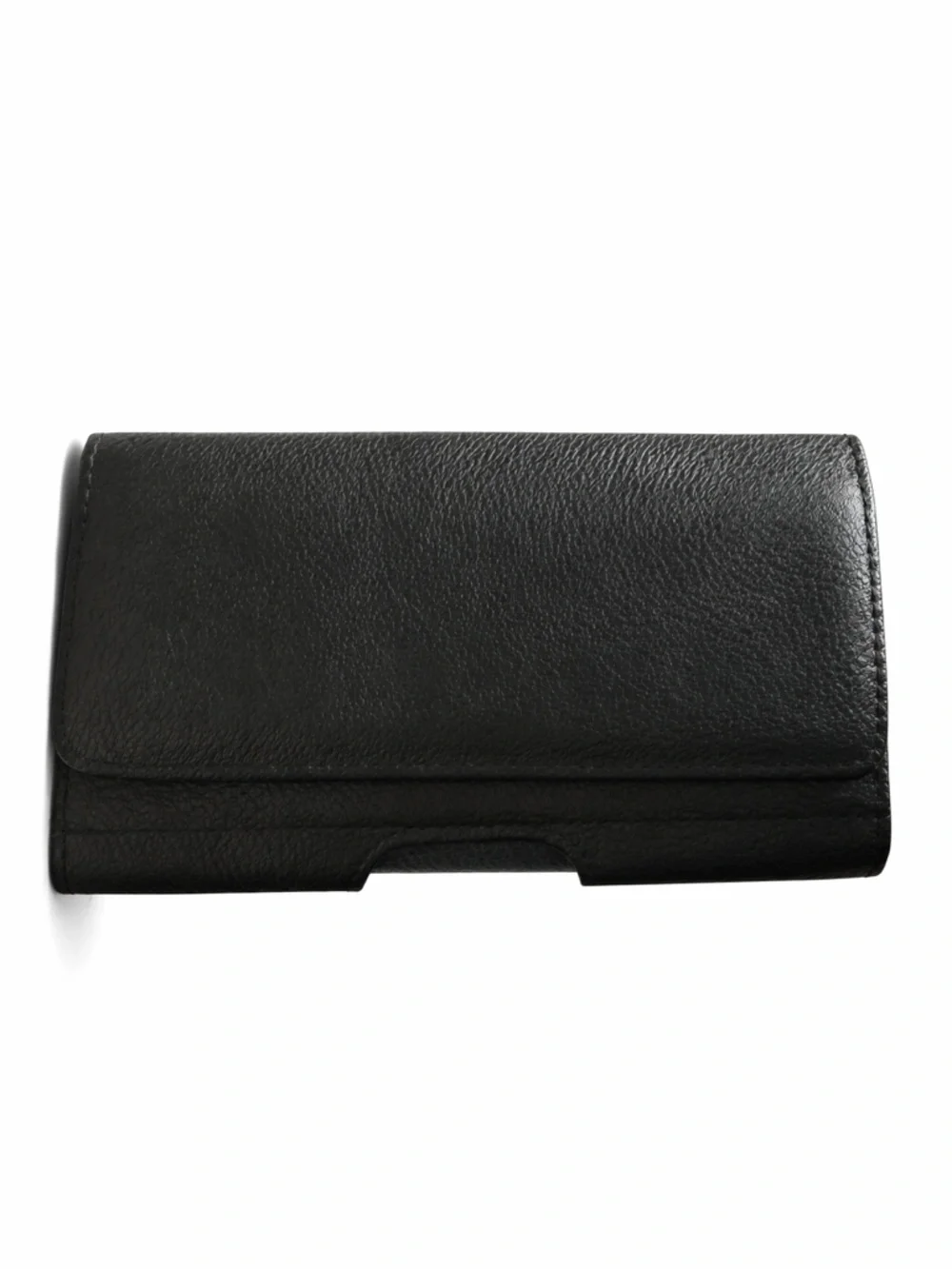 Black Leather Phone Wallet Case